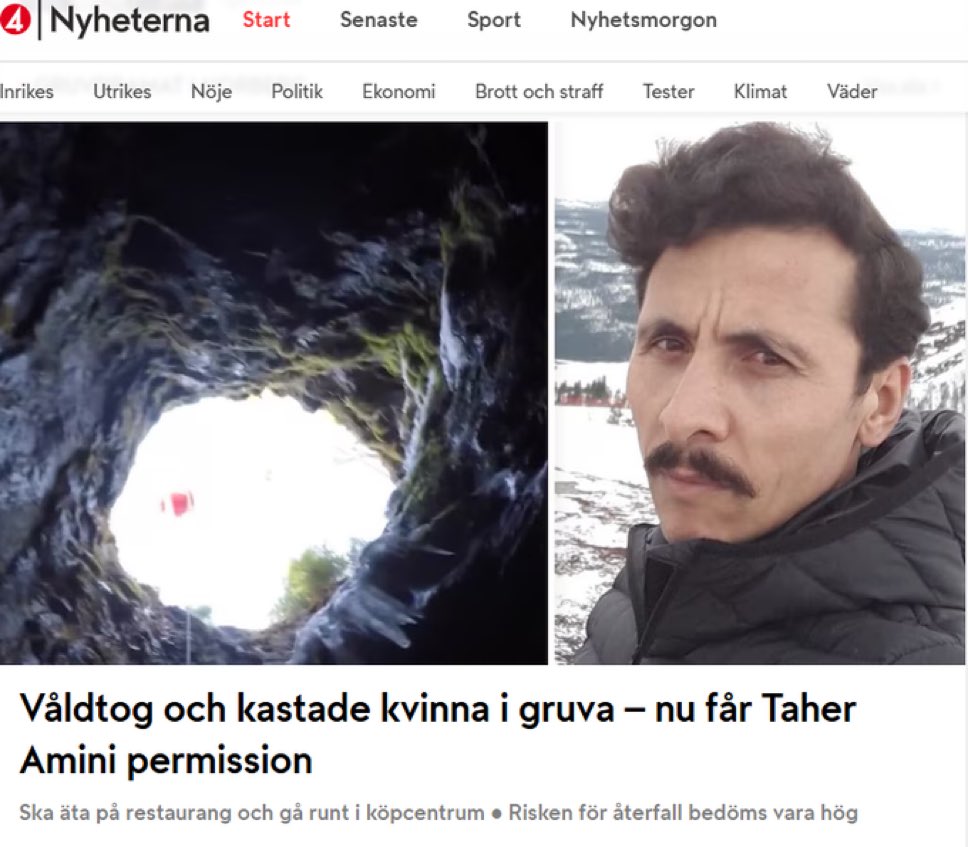 Det finns inget rehabiliteringsvärde i att låta en livstidsdömd våldtäktsman äta på restaurang och promenera runt i köpcentrum.

Han ska inte ha permission.
Han ska inte ens vara här.

Sätt honom på första bästa plan till Afghanistan. #svpol #krimpol