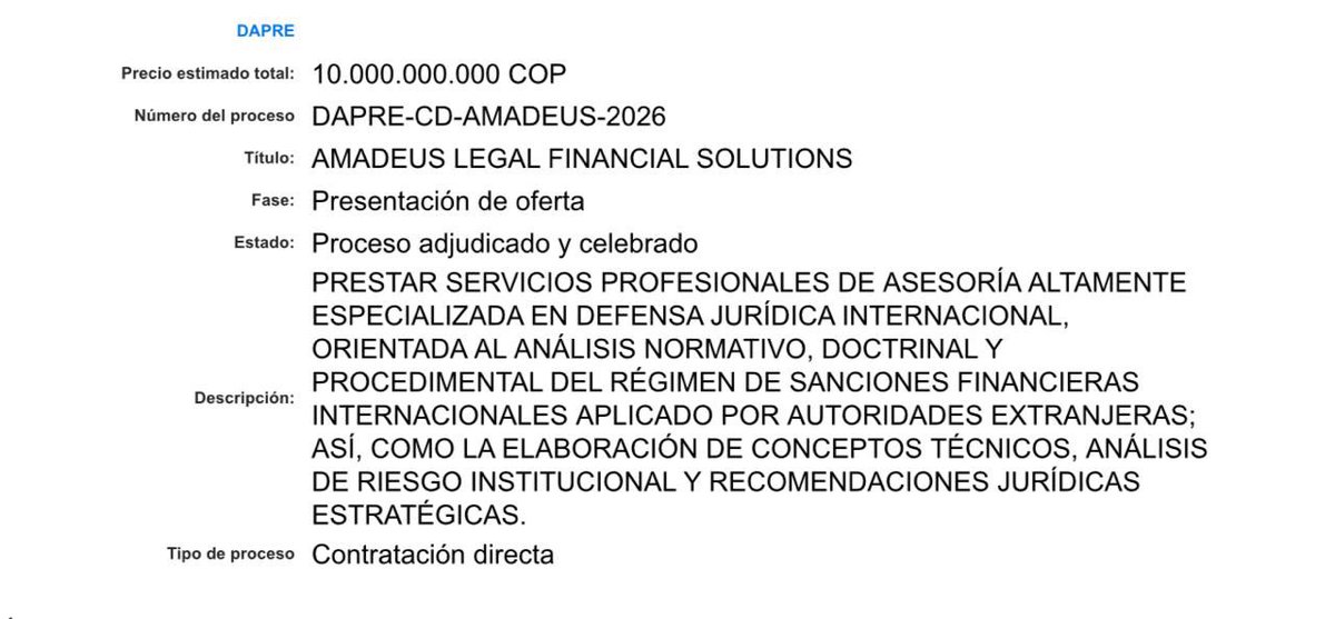 ValenciaGermanC's tweet image. #ATENCIÓN | El "presidente" @petrogustavo, debe explicarle al país, porque utilizó $10.000 millones de los recursos públicos para pagar honorarios y asesorías a un grupo de abogados que lo defenderán por su inclusión en la Lista Clinton (OFAC).

Algo muy grave!!!