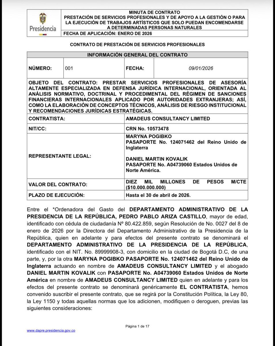 ValenciaGermanC's tweet image. #ATENCIÓN | El "presidente" @petrogustavo, debe explicarle al país, porque utilizó $10.000 millones de los recursos públicos para pagar honorarios y asesorías a un grupo de abogados que lo defenderán por su inclusión en la Lista Clinton (OFAC).

Algo muy grave!!!