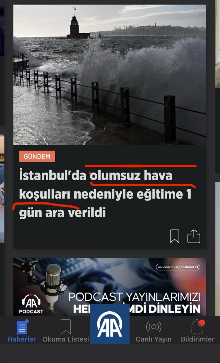kemalozercom's tweet photo. Kaleminiz eşek arılarının  hücumuna uğrasın. Havanın olumsuzu mu olur?

Havanın kış şartları olur.
Devletin haber ajansıı’na yakışan dil bu değil!

Onlardan beklediğimiz “muhtemel kar yağışı veya soğuk hava nedeniyle İstanbul’da okullar bir gün tatil edildi”

A’nın kurduğu cümle maneviyatı incitici bir ifadedir. İtikat âlimlerin sorsanız belki daha ağır şeyler söylerler. Havanın olumlusu olumsuzu yani müspeti menfisi olmaz. Koşul ne demek hibrit bir kelime bile değil uydurukçanın uydurukçası.