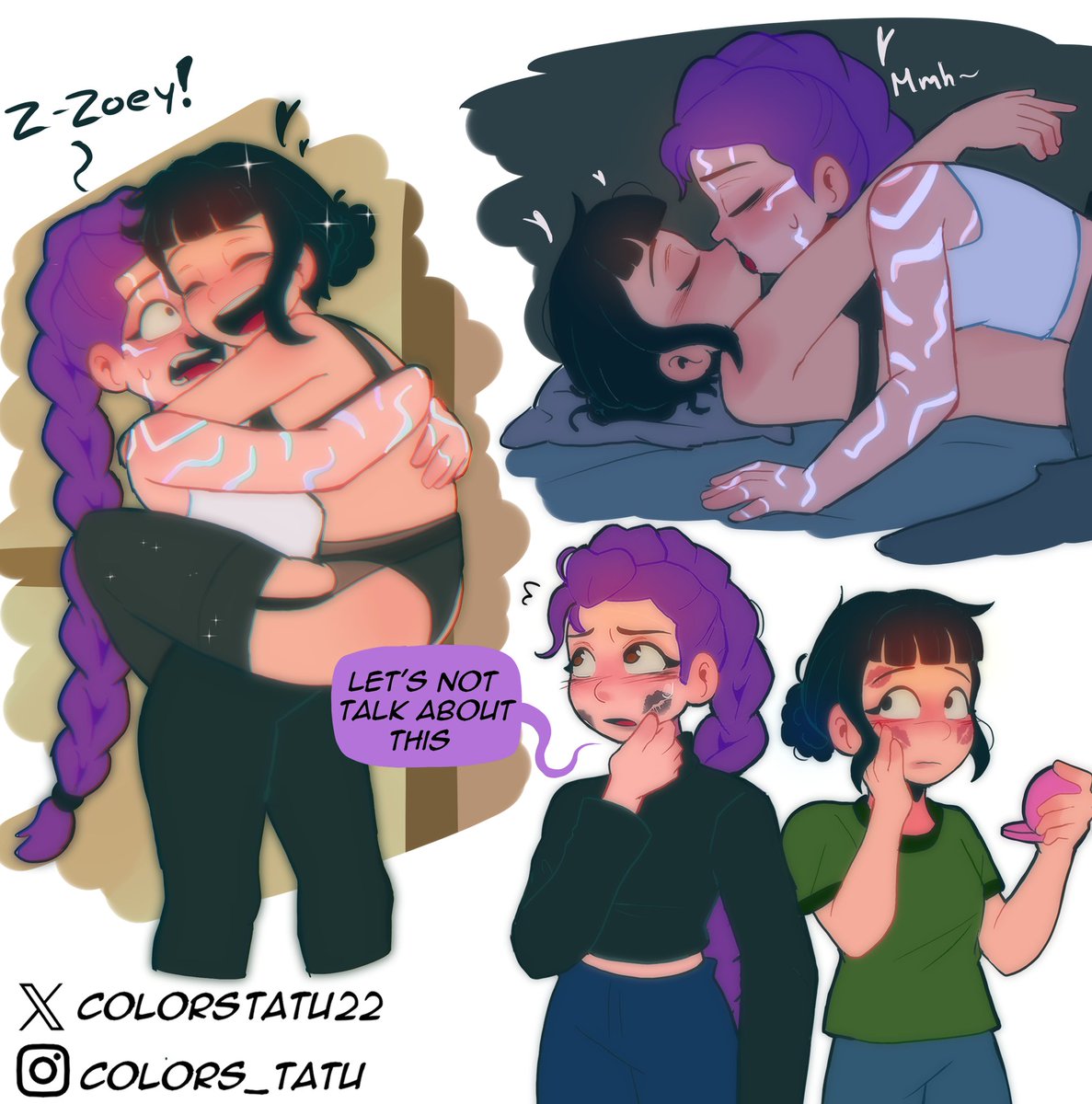 colorstatu22's tweet photo. This ship has so much potential, I really love drawing them! Look at them, they're so adorable!

#Zoerumi #KPOPDEMONHUNTERS #kpdh https://t.co/7IuWCjwlvz