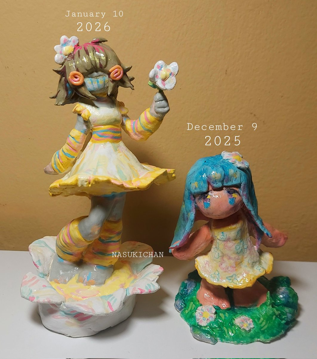 I’ve only been sculpting for a short time, but I’m happy with my progress and being able to take my art into another medium. I hope to create even better things in the future 🥹