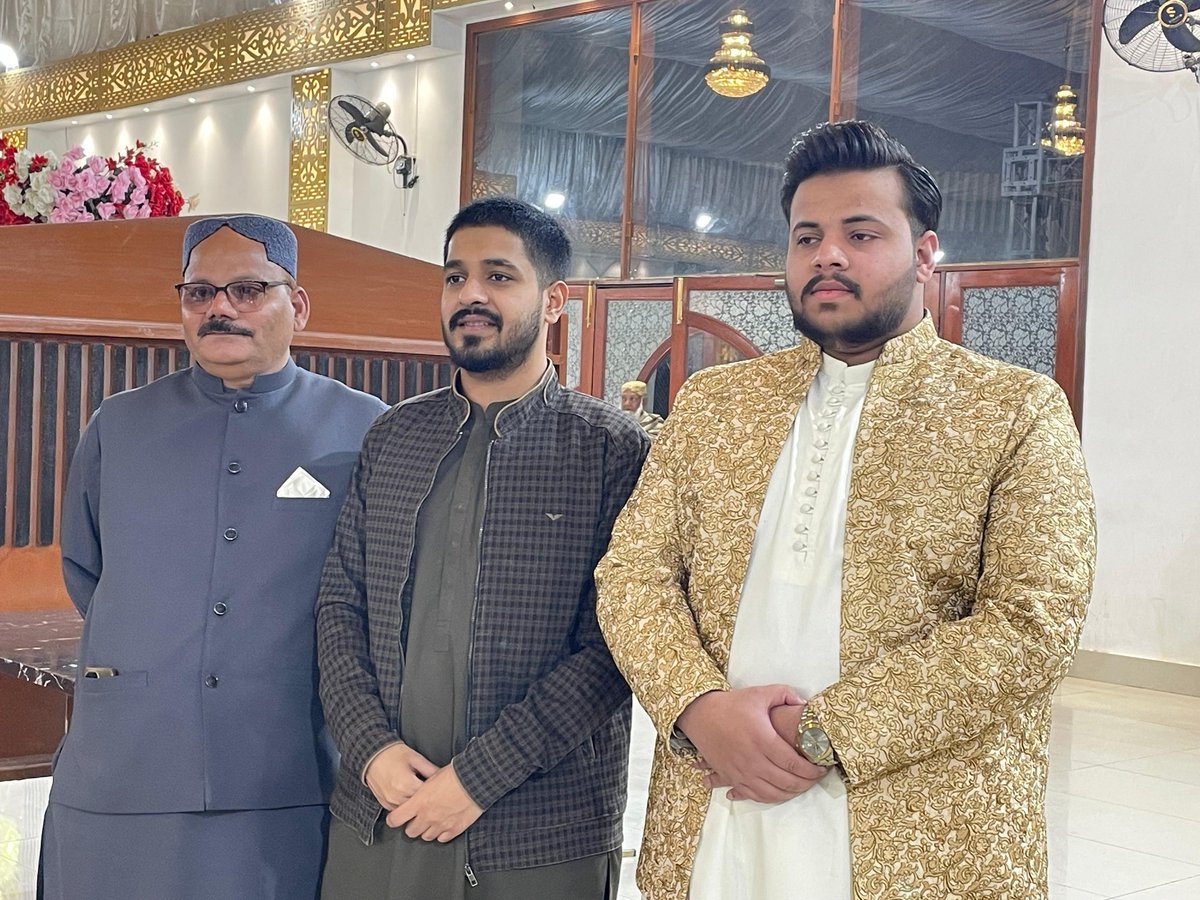 LaLaMuneer33's tweet photo. HYDERABAD: Special Assistant to Chief Minister Sindh for Relief Department Abdul Jabbar Khan son Shanawar Abdul Jabbar Khan attended the Wedding Ceremony of Saad Rajput sister at Signature Banquet Latifabad.

#ShanawarKhan https://t.co/idHQnsKbEt