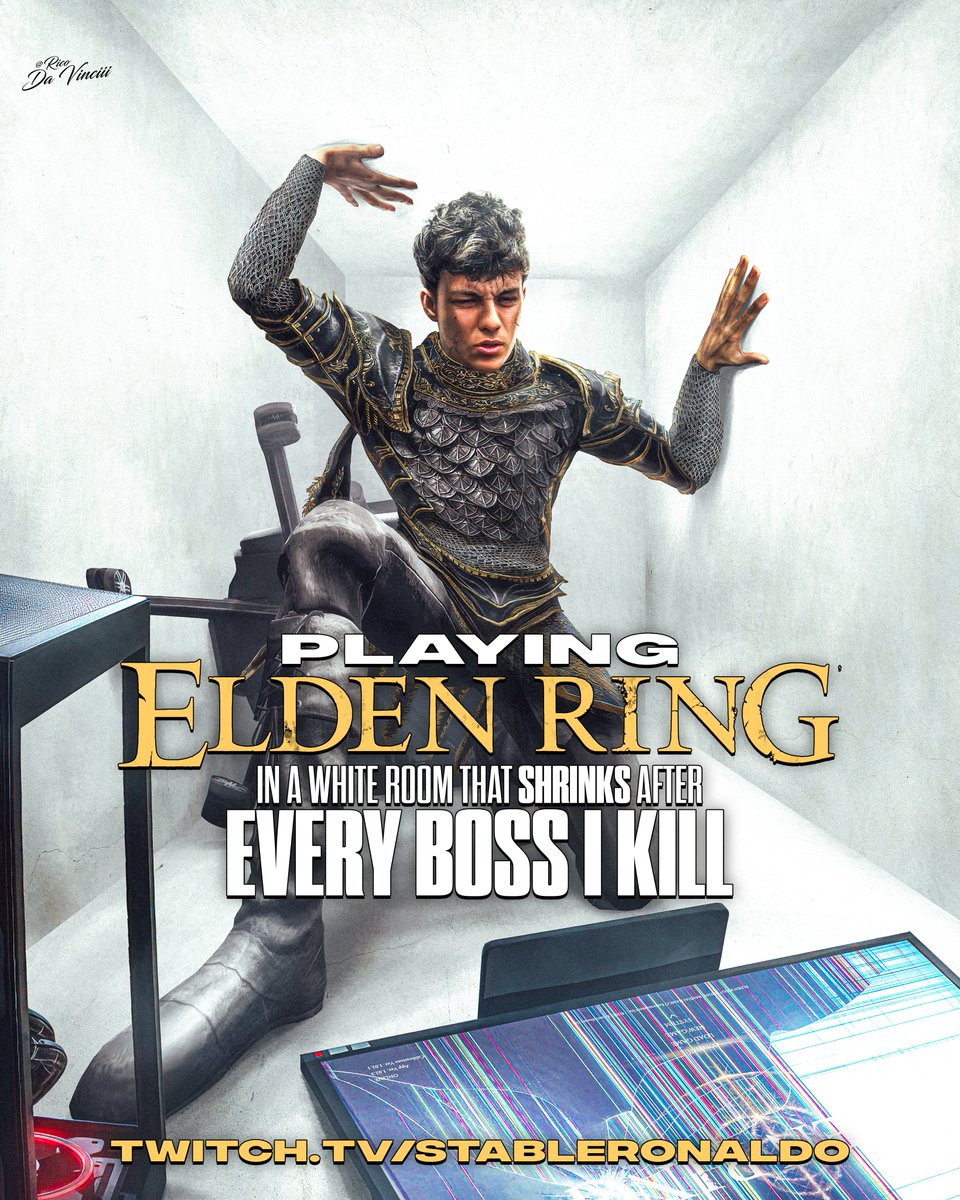 StableRonaldo's tweet image. Tomorrow 1PM PST/ 4PM EST

Not Ending stream till I beat Elden Ring DLC In a WHITE ROOM

That SHRINKS...