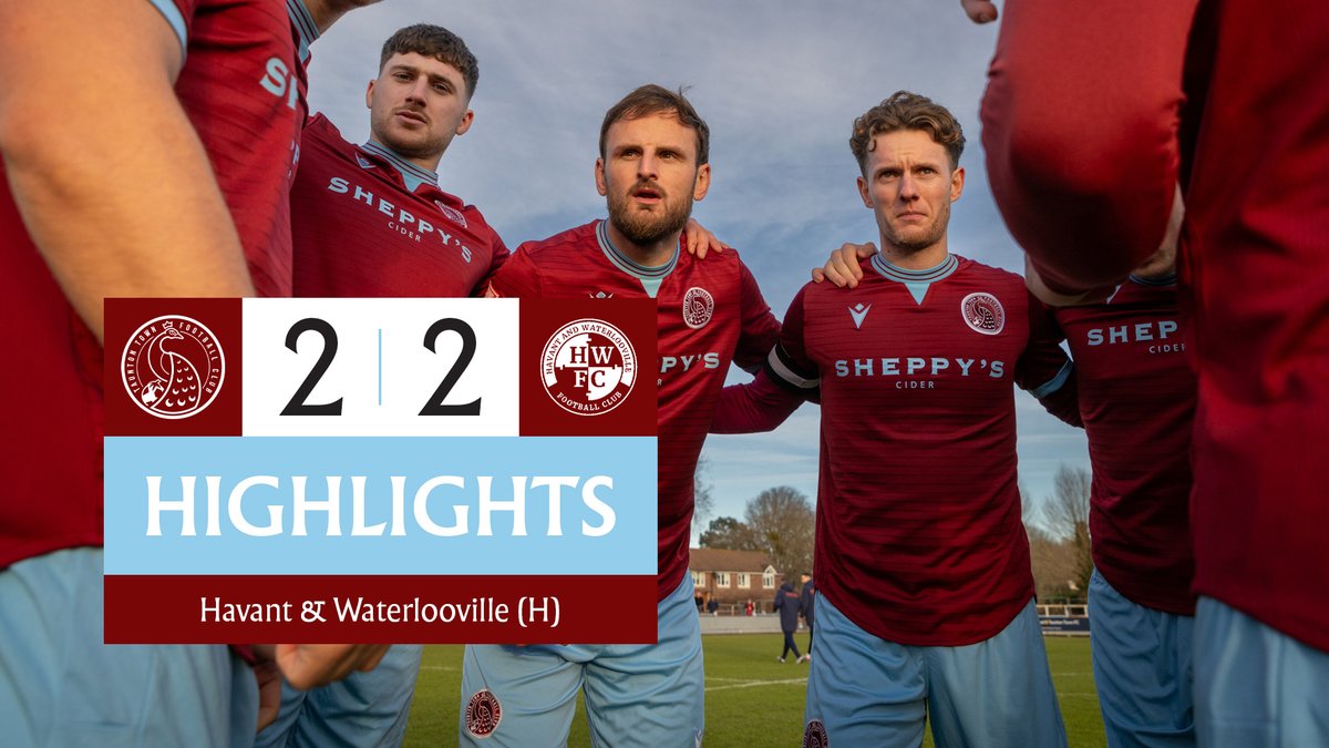 📸 MATCH HIGHLIGHTS

Goals from Owen Brain and Scott Robinson in added time saw Taunton Town pick up a point at home to Havant &amp; Waterlooville.

🎥 Watch the best moments from Saturday’s draw, including match commentary below ⬇️

youtube.com/watch?v=Q3PcXU…

#UpThePeacocks 🦚