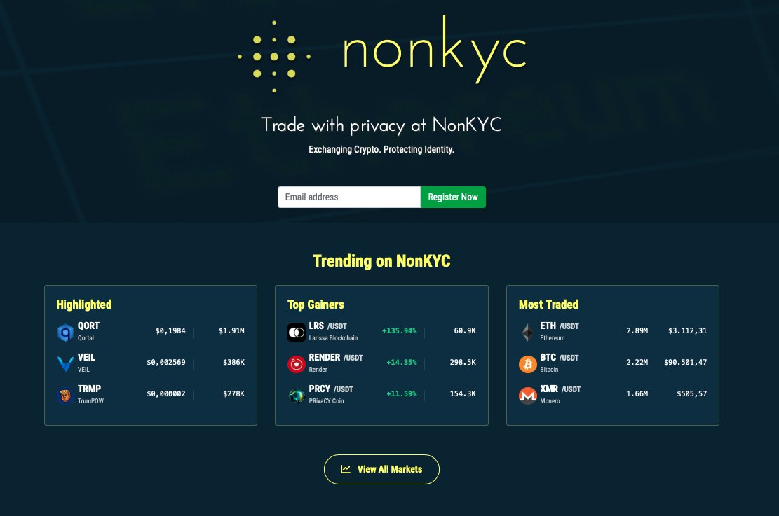 🔥 Top Gainers 24/h on NonKyc.io 🔥

🥇 $LRS          nonkyc.io/market/LRS_USDT
🥈 $RENDER nonkyc.io/market/RENDER_…
🥉 $PRCY       nonkyc.io/market/PRCY_US…

View all markets. nonkyc.io/markets

<a href="/rendernetwork/">The Render Network</a> <a href="/larissanetwork/">Larissa</a>  <a href="/prcycoin/">PRivaCY Coin Official</a>