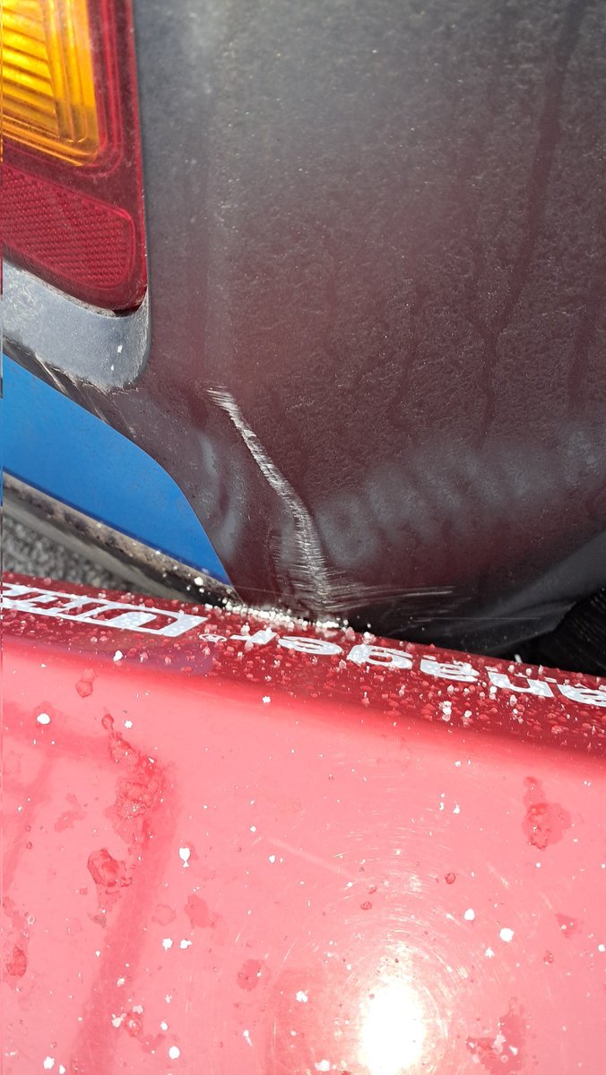 CJHdevelop's tweet photo. Walmart employee ran into my vehicle with a cart pusher machine, then had the audacity to say he didn't hit it when it clearly was sitting against the back of my car. The manager came out and took pictures and he then got my information. The black kid refused to say sorry. FUCK!! https://t.co/PvESxsxKcI