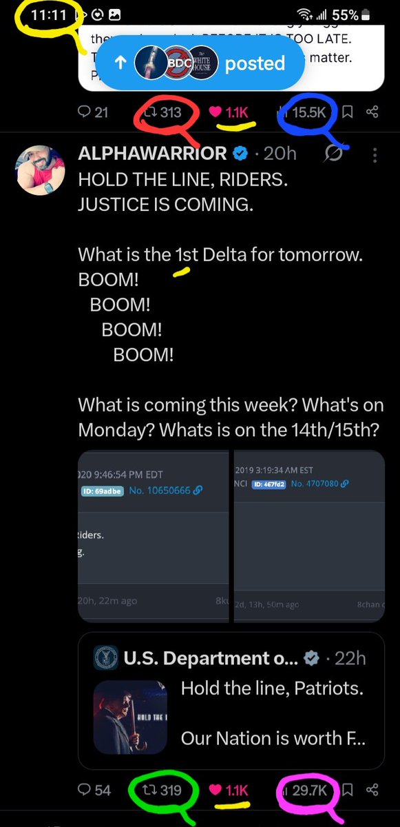 DeanDavis33's tweet image. 9️⃣🐇1️⃣ #NineOnes 
1️⃣5️⃣5️⃣ #OneFiveFive 
3️⃣1️⃣9️⃣ #ThreeOneNine 
2️⃣9️⃣7️⃣ #TwoNineSeven 
3️⃣1️⃣3️⃣ #ThreeOneThree 
🎰 #WhatAreTheOdds 🪽