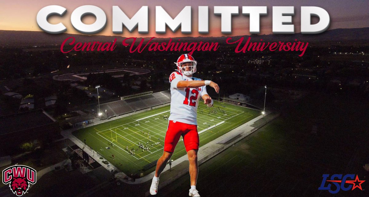 Excited to announce my commitment to Central Washington University! Blessed to be able to come back home and play the sport I love! Let’s get to work. Go Wildcats! <a href="/Coach_Power/">Scott Power</a> <a href="/CWUFB/">CWU Football</a> <a href="/BrandonHuffman/">Brandon Huffman</a>