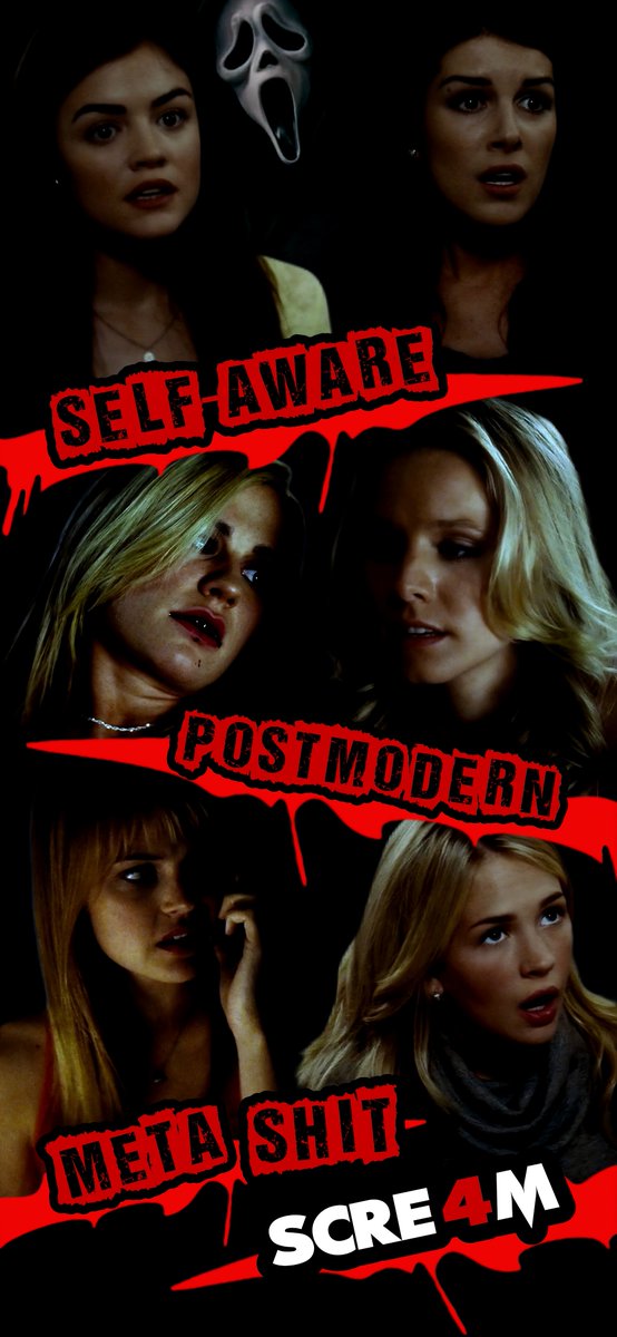 Scream 4 'Meta Sh*t' phone wallpaper - #134.

"Stick a fork in 1996 already". Today's wallpaper celebrates Scream 4's opening scene &amp; its fun meta commentary.

Click the notification bell if you don't want to miss one! Thanks for the support!

#Scream4 #Scream #Scream7