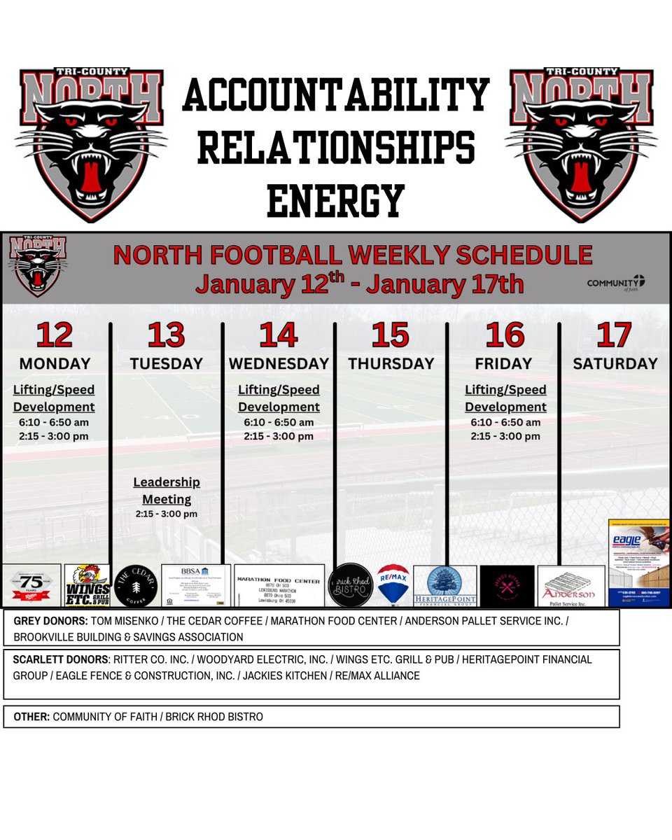 Tri-County North Football tweet media