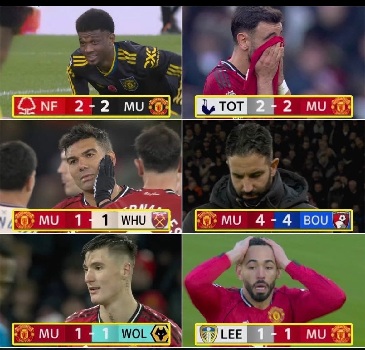 KingFemi__'s tweet image. People talking like Amorim would have won any of those matches..
Go outside and touch grass please 😂😂😂