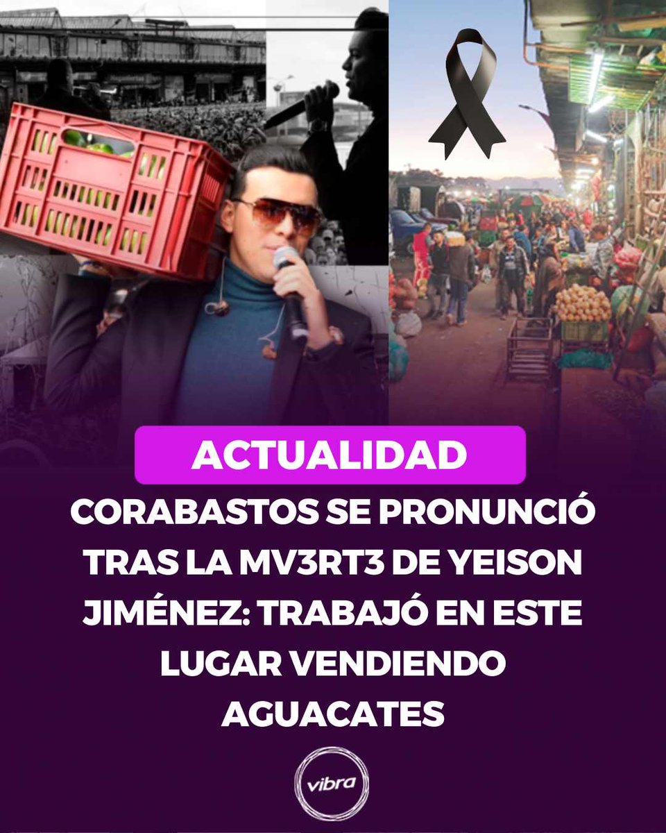 vibra_co's tweet photo. 😱👀La famosa plaza de mercado no dudó en pronunciarse y el emotivo mensaje ha llegado al corazón de muchos colombianos que recuerdan la historia del cantante 🕊️✨💔 #Corabastos #YeisonJimenez #Muerte #Comunicado
Detalles aquí: https://t.co/TzHoU4d7II https://t.co/ytAV9SYzYW