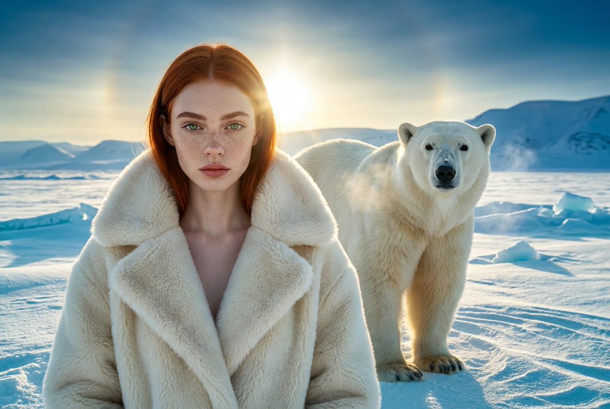 brala_creative's tweet image. When civilization freezes, insticts glow.

#aimodel #fashion #aicampaign