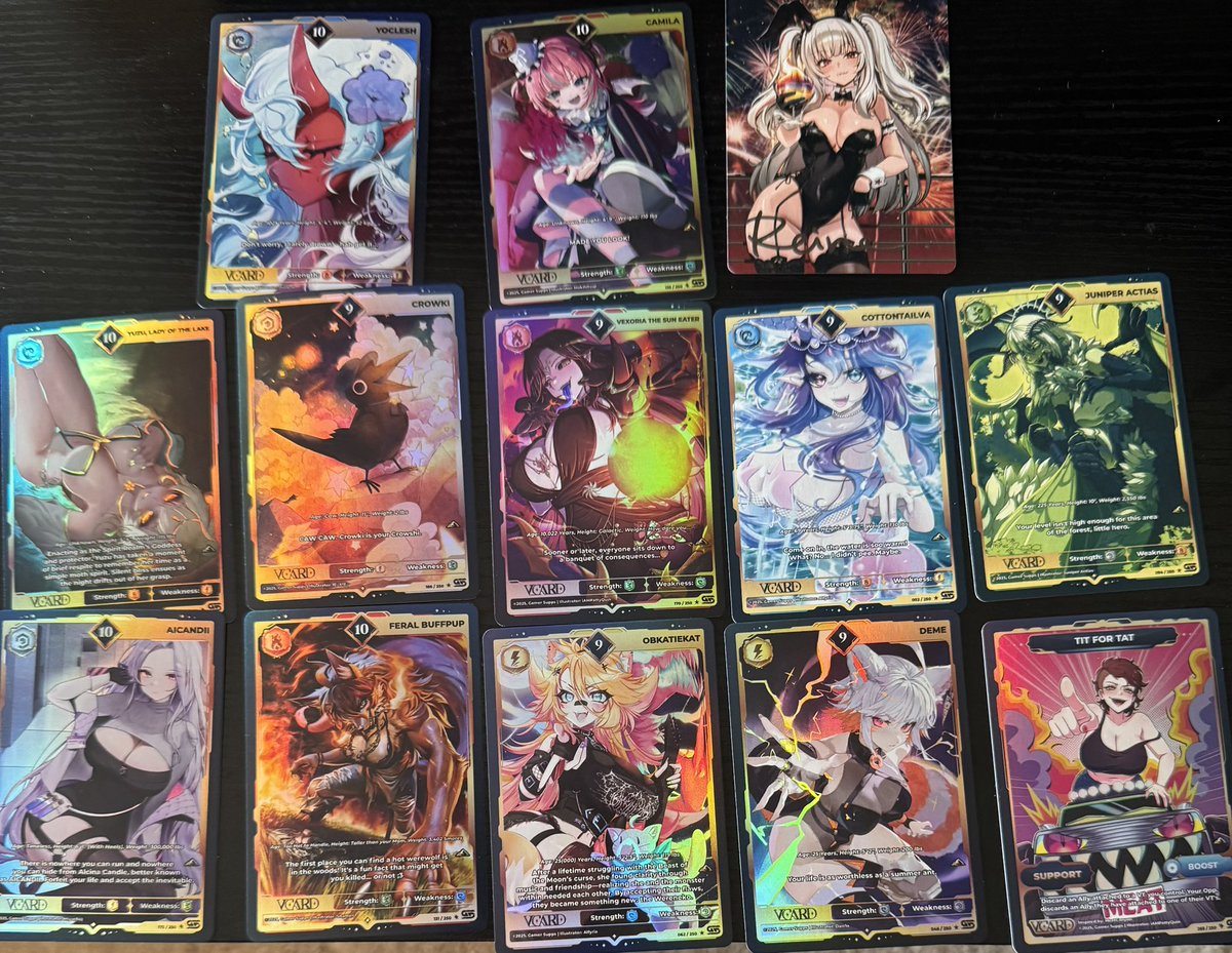 But these are my favorite pulls! I got a bunch of my favorite vtubers! I’m rather satisfied! ^^

#gamersupps #Vtubers