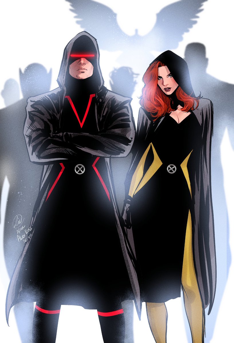 GRLXMOON's tweet image. Cyclops &amp;amp; Phoenix by Lucas Werneck