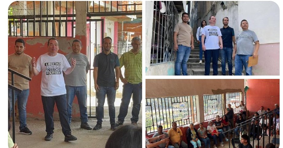 Acá estamos en la calle. Desde la Parroquia Coche en Caracas, el diputado Tomás Guanipa y dirigentes regionales y locales en contacto con el pueblo.
La política no es solamente mensajes por redes, es contacto directo con la gente, escuchar y actuar. Libertad para todos los presos