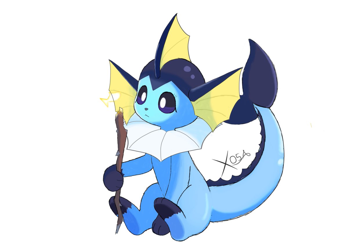 Hice un dibujito de vaporeon, he mejorado? 
#digitalart #artist #art #Painttoolsai #sfw #illustration #pokemonfanart #fanart #Vaporeon