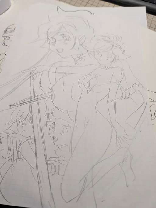 線画アナログでデジで加工しようと思います