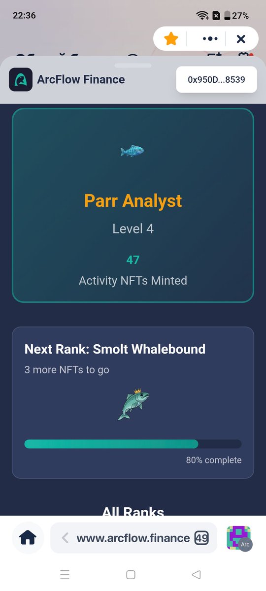 Everything is going smoothly until the end, there is not much left <a href="/ArcFlowFinance/">ArcFlow Finance</a> #BuildonArc #Circle