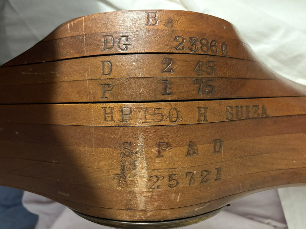 Collector_dan's tweet image. New pickup; a WW1 SPAD fighter propeller for the suiza 150BHP engine. About 8’ long. By lucien Chauvière.