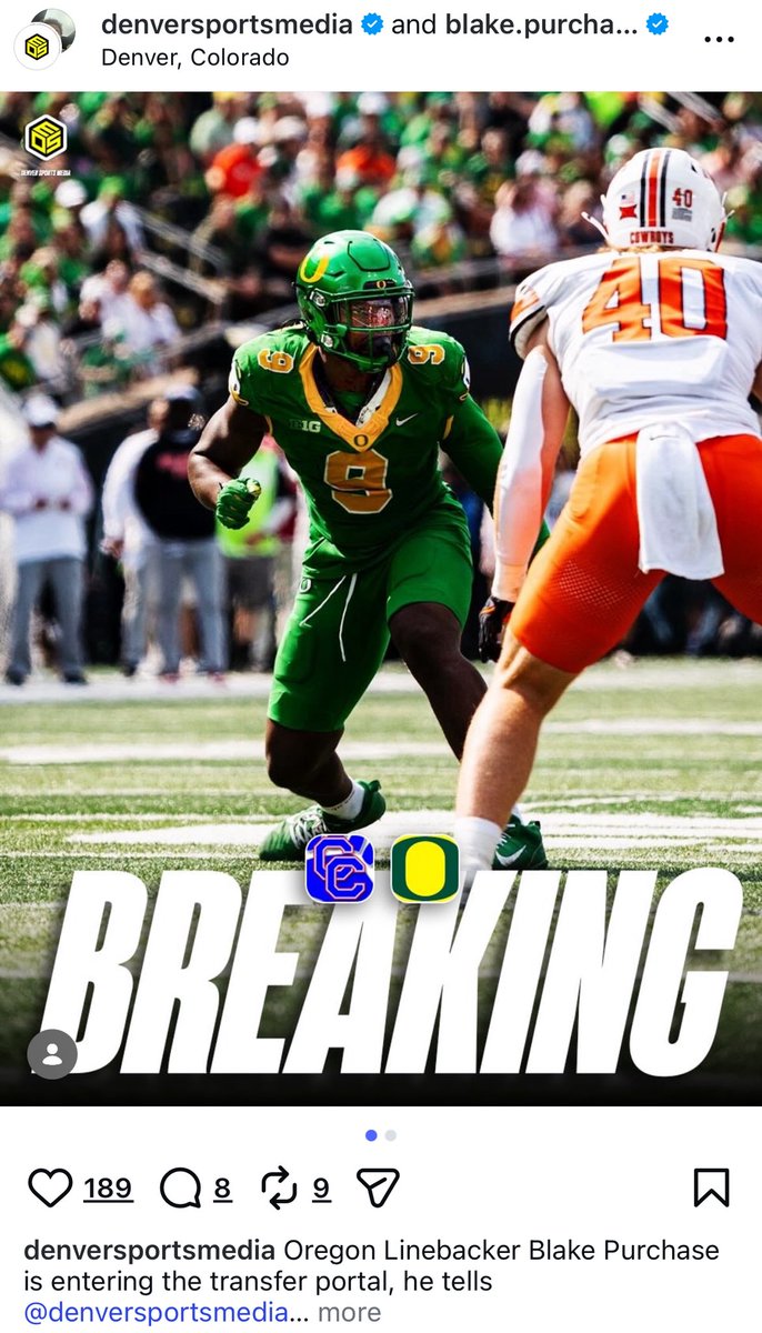 zacharycneel's tweet image. Oregon Ducks EDGE Blake Purchase announces that he is going to the transfer portal. Significant loss for the Ducks.