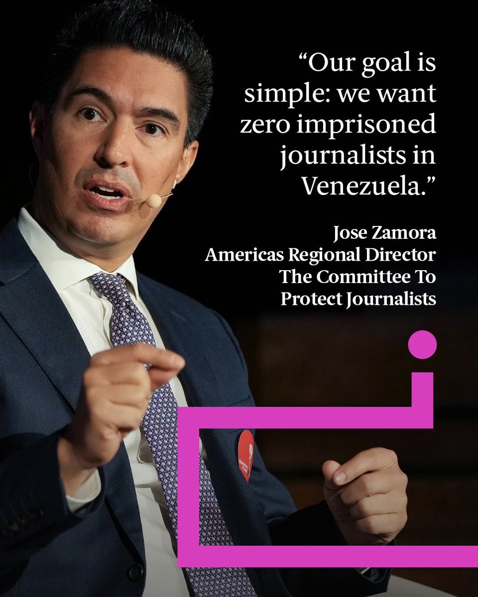sirharrysummit's tweet photo. This week, @jczamora Regional Director for the Americas at @pressfreedom , expressed concern about the continued repression of the press in Venezuela, following the swearing-in of interim president Delcy Rodríguez. At least 14 journalists and media workers were detained, and one deported, while covering the ceremony in Caracas on 5th January - part of a broader pattern of intimidation aimed at restricting independent reporting.

Speaking on the Locking Up the Truth panel at Truth Tellers in 2024, Zamora warned that authoritarian governments are increasingly targeting not only individual reporters, but also media owners - including Jimmy Lai in Hong Kong and Zamora’s own father, José Rubén Zamora, in Guatemala - undermining press freedom from multiple angles.

📍 Watch that conversation here: https://t.co/B7VSCkeNQr