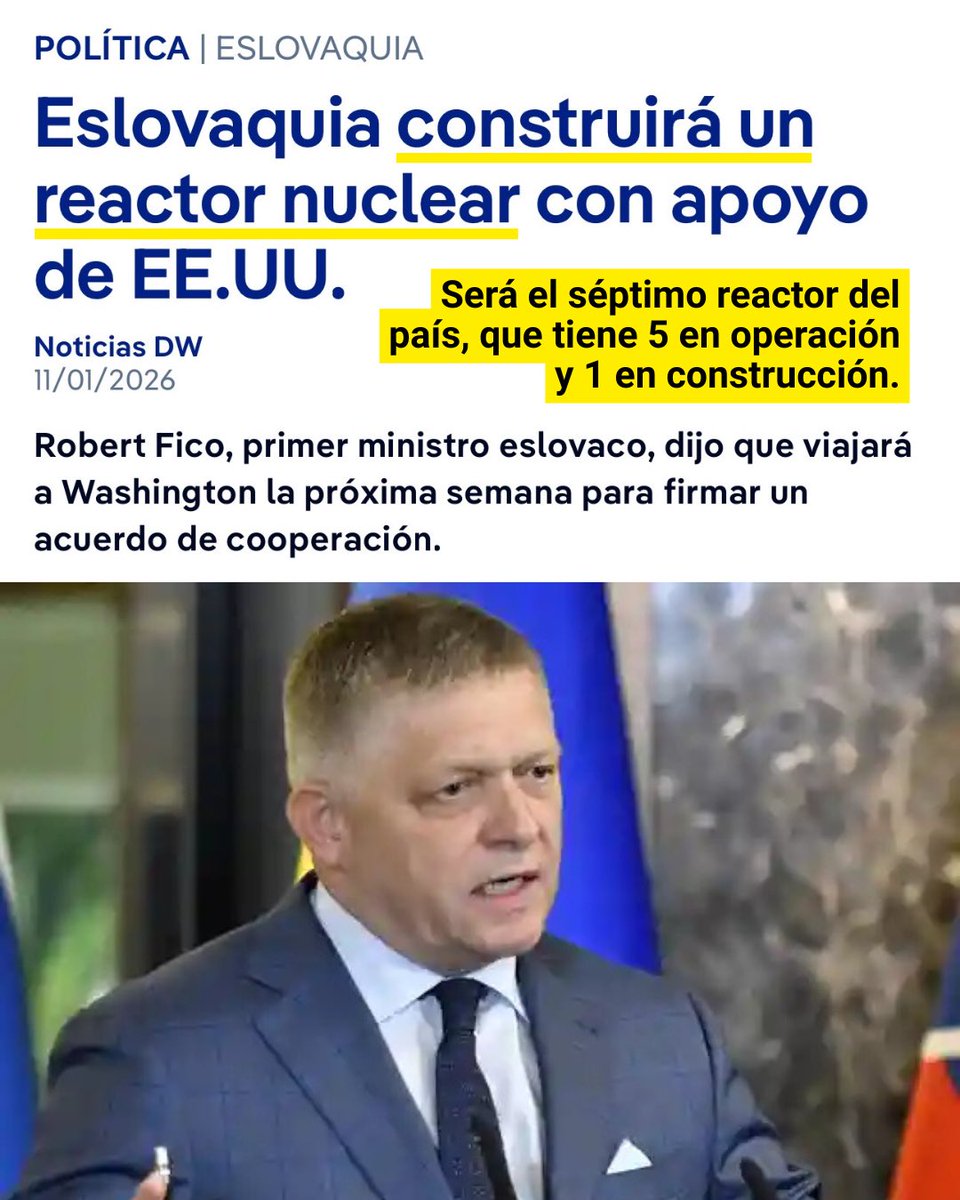 OperadorNuclear's tweet image. Eslovaquia 🇸🇰 acaba de dar un paso muy revelador en el mapa energético europeo. El país ha anunciado la construcción de un nuevo reactor nuclear con apoyo tecnológico y financiero de Estados Unidos, en una decisión que dice mucho más de lo que parece a simple vista. No es un giro…