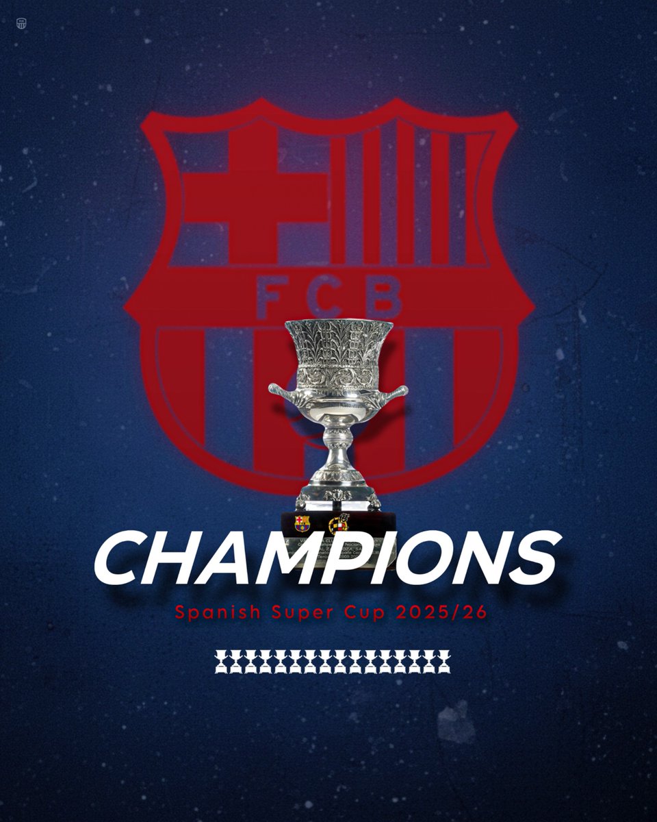 forcabarca_ar's tweet image. 🚨رســميـاً🚨

برشلونة بطلًا لكأس السوبر الإسباني للمرة 16 في تاريخه! 🔴🔵