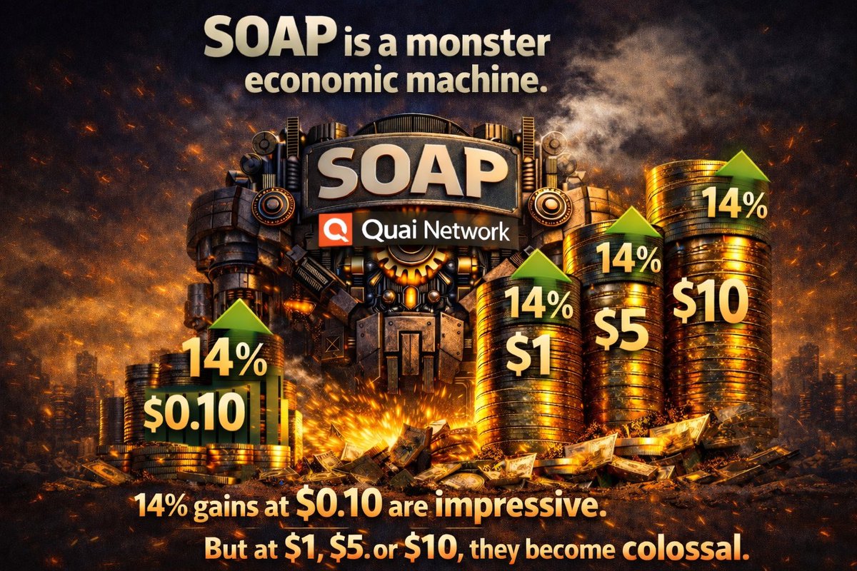 joseangelSP500's tweet photo. #SOAP #QuaiNetwork #QUAI #CryptoEconomics #TokenBuybacks #ProtocolDesign #OnChainEconomy #ProofOfWork #PoW #EnergyBacked #EconomicEngine #CryptoInfrastructure #MergeMining https://t.co/OFDvghhoZb