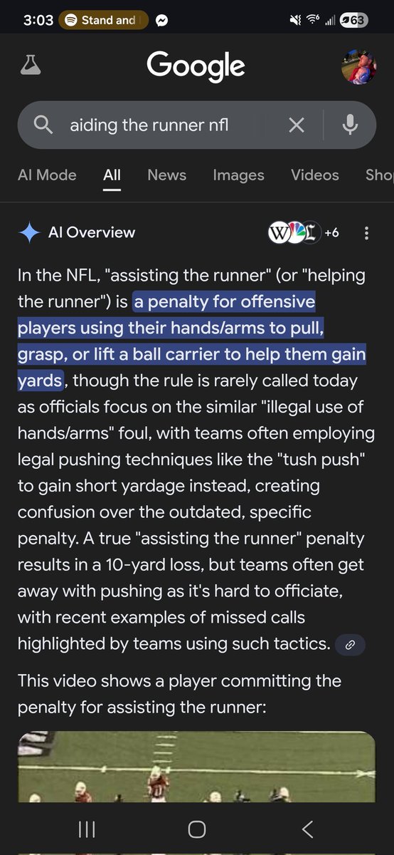 theIWJ's tweet photo. @NFL just checking in to see if refs are still taught this rule. If not, scrap it with the tush push. https://t.co/em0vnQr9cB