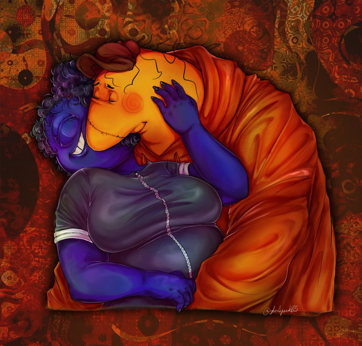 art trade with <a href="/Minccino40681/">Madi! 💛💙 THANK YOU SMILING FRIENDS!!!</a> i enjoyed drawing this a lot :)))c #smilingfriends