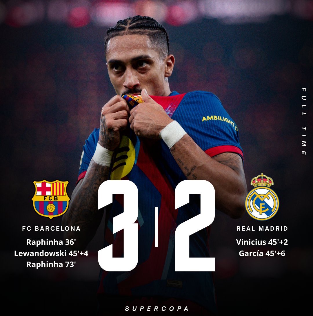 TopipeNet's tweet image. کلاسیکۆی زەوی بە بردنەوەی بەڕسە بە کۆتاهات :

بەڕسلۆنە 3_2 ڕیاڵ مەدرید 

 بەڕسە بوو پااااااااااااااااااااااڵەوانی جامی سوپەری ئیسپانیا...

#برشلونه_ريال_مدريد #ريال_مدريد #برشلونه #للكلاسيكو #السوبر_الإسباني #كأس_السوبر_الاسباني || #SuperCup #SuperSupercopa #ElClasico #RealMadrid