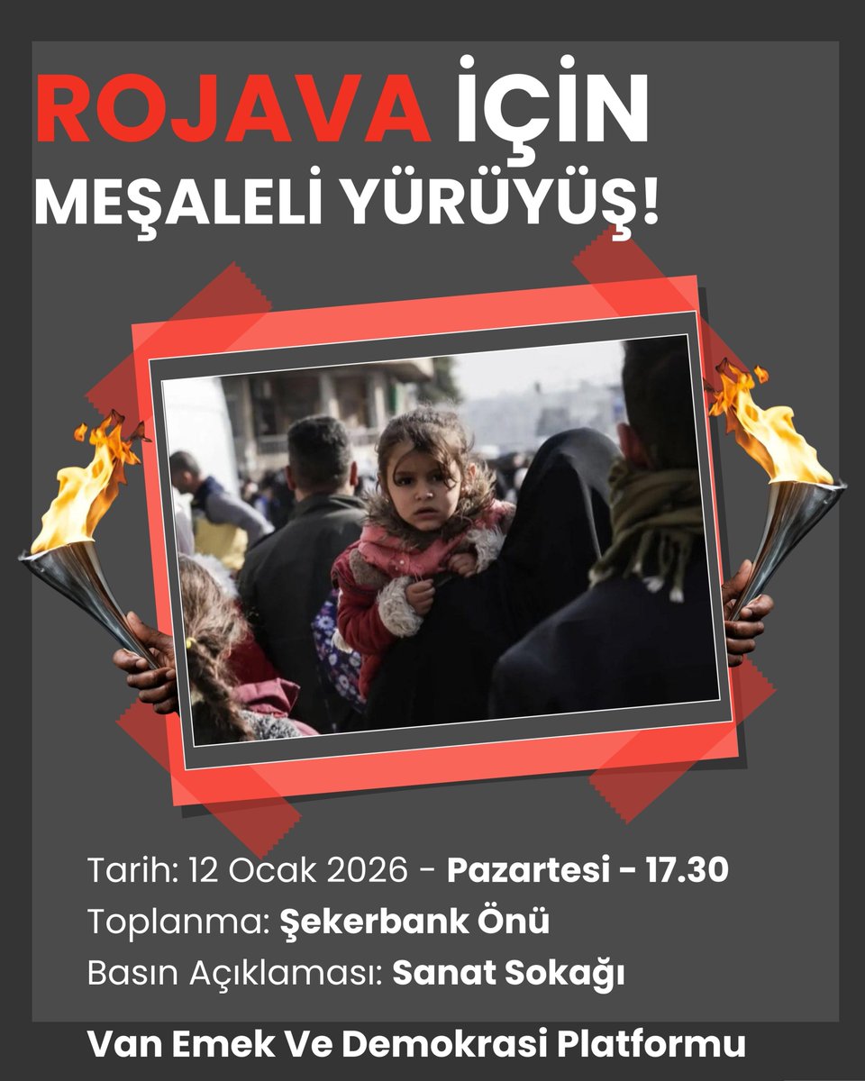 Van Emek ve Demokrasi Platformu bileşenleri ile birlikte #Rojavaİçin bugün saat 17:30'da Cumhuriyet Caddesi'nde olacağız. #RojavaKırmızıÇizgimizdir 

<a href="/WanDEMkadin/">DEM Parti Wan Kadın Meclisi</a>
<a href="/tjanavend/">Tevgera Jinên Azad</a>
<a href="/gulsenkurtDEM/">Gülşen kurt</a>
<a href="/gonul_uzny/">Gönül Uzunay</a>
<a href="/neslihansedal65/">Neslihan ŞEDAL</a>
<a href="/neslihansedal65/">Neslihan ŞEDAL</a>
<a href="/cnnuzunay/">Canan Uzunay</a>
<a href="/RabiaBasakKoc/">Rabia Başak Koç</a>
<a href="/akkosxane/">Hanım akkoş</a>