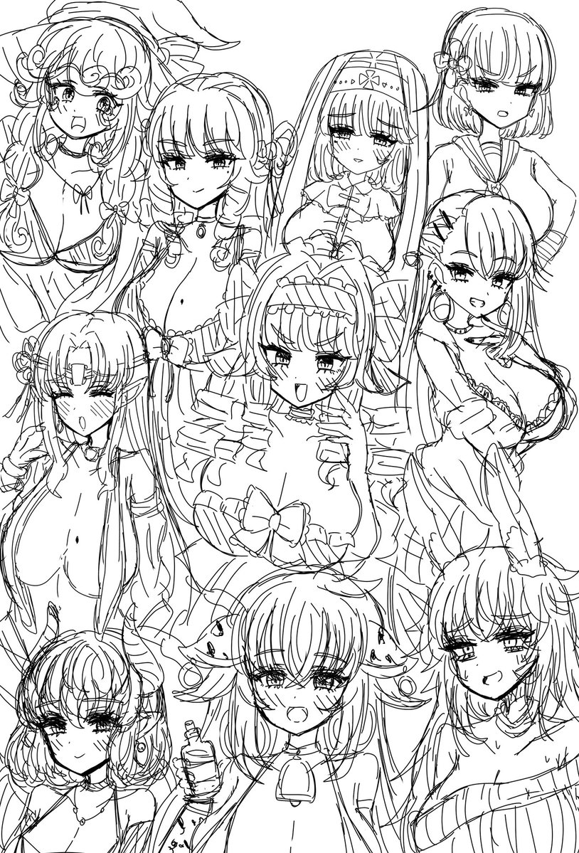 最近作ったオリキャラをまとめたけど…デカ乳キャラしかいねえ!!
無限にネタが増えますね☺️ 