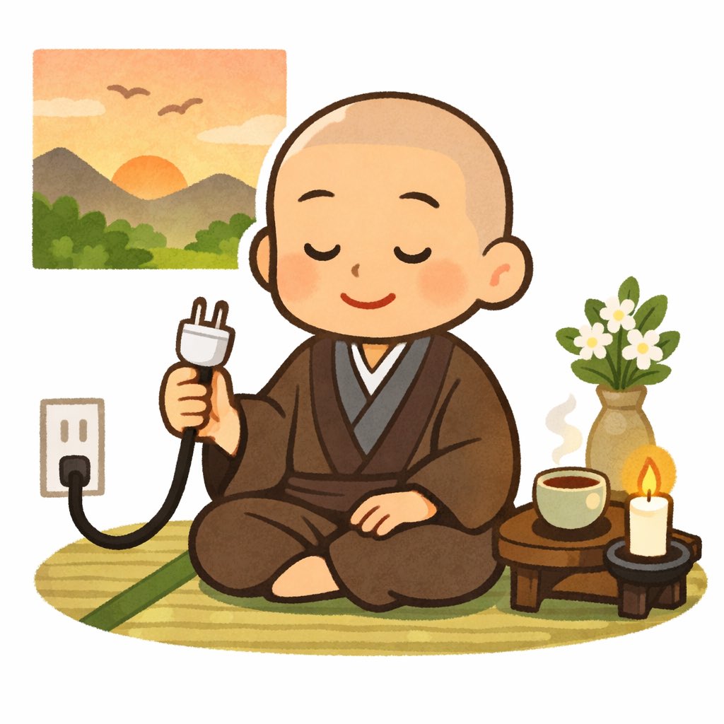 obousan_seigi's tweet image. 🌈コンセントを抜く瞬間🌈

電気製品も、使い続ければ熱をもち、やがて不具合を起こします。

だから私たちは、使わない時にコンセントを抜き、電気に休息を与えます。

人の心も同じです。考え続け、感じ続け、応え続けていると、知らぬ間に疲れがたまっていきます。…