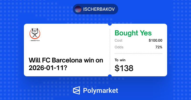 I just put my money where my mouth is on <a href="/Polymarket/">Polymarket</a>.

Trade against me: poly.market/MNriAgp