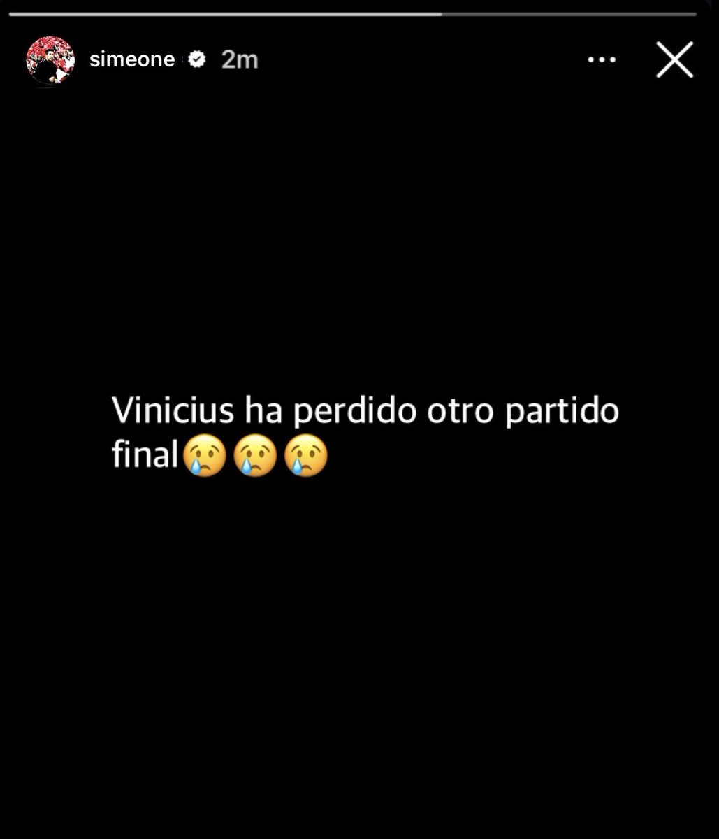 🚨📲 Diego Simeone sur Instagram : « Vinicius a perdu une autre finale. » 🤣🤣