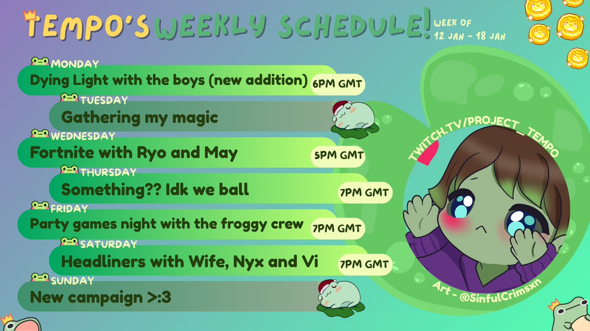 We are so based and schedule-pilled rn, I got schedule all over my screen

(sorry) (UPPIES EMOTE THO) 

🎨-#Tempodoodles