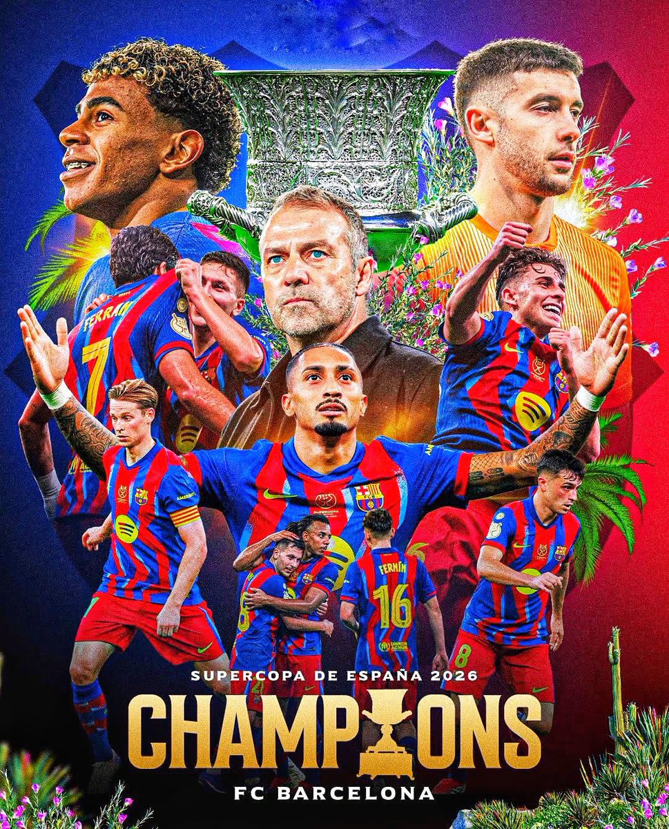 🏆 FC Barcelona are Supercopa de España 2026 CHAMPIONS! 

❤️💙 A historic 16th crown !