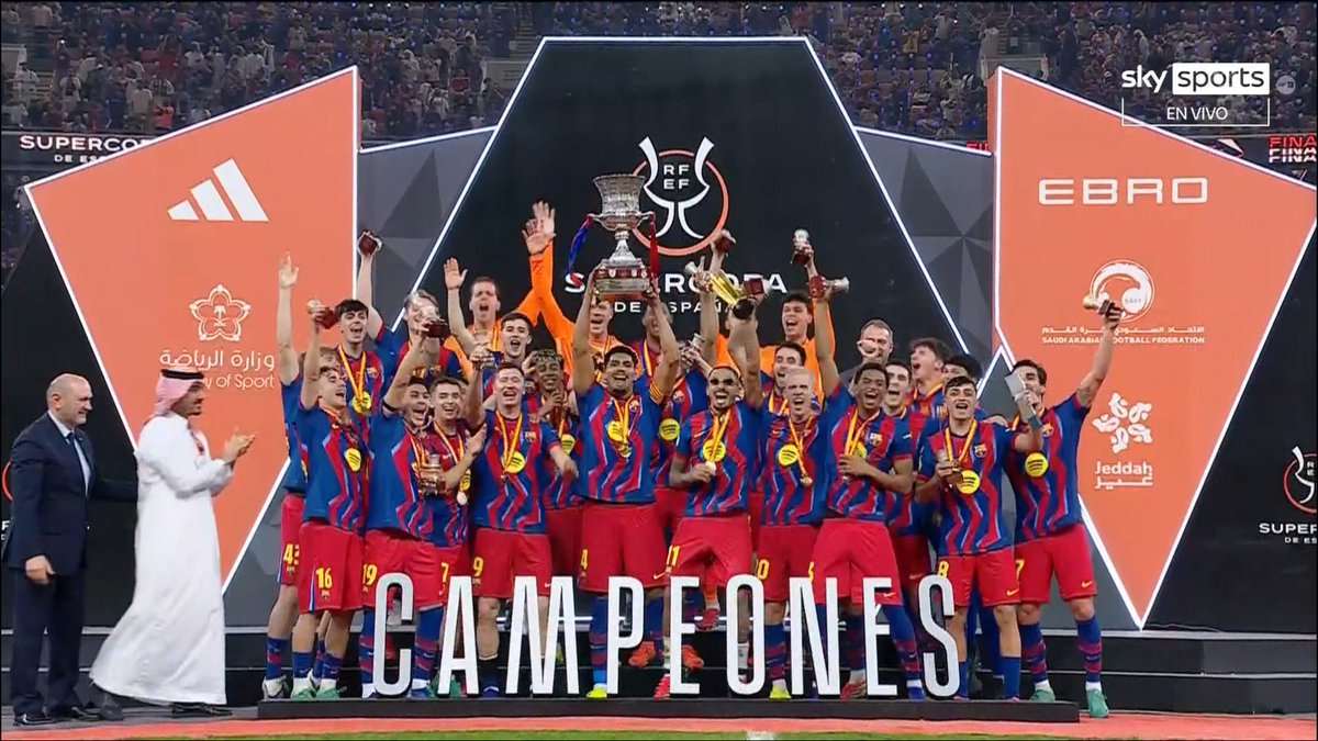 BarcaUniversal's tweet image. AND ITS OFFICIAL....

BARCELONA ARE THE 2025/26 SPANISH SUPER CUP CHAMPIONS!

OLEEE OLEEE OLEEE! 🏆🏆🏆🏆