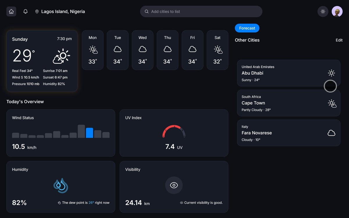 hak_raj_codes's tweet photo. I built WeatherNow — a lightweight weather dashboard with vanilla JS, Open-Meteo.
I wrote a short dev write-up with code snippets and lessons learned — https://t.co/vbol0kPliH
If you want to try it now: https://t.co/0ZNEwIRs16 https://t.co/o5bKNOaMH1