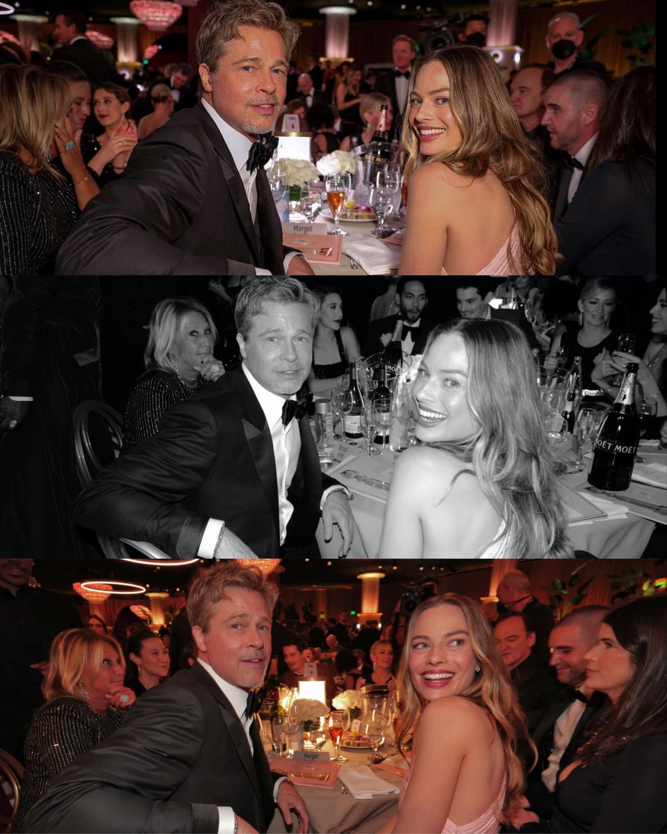 Brad Pitt and Margot Robbie - Golden Globes 2023.