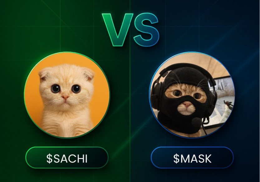HotCommunities's tweet photo. 🐱 $SACHI vs $MASK  #Bullrun2️⃣0️⃣2️⃣6️⃣ ?   ! 🫵Which project has your strongest conviction?
Which of these adorable cat armies are you riding with? 😼💜