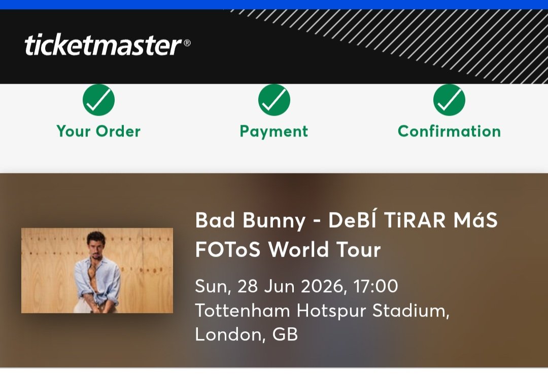THANK THE TICKETMASTER GODS I'VE BE SCOURING THE BAD BUNNY PAGE EVERY DAY WAITING FOR PRICES TO DROP AND GUESS WHAT YOUR GIRL IS SEEING BENITO THIS SUMMER 🥳🥳