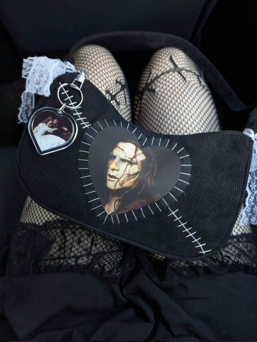 my purse today for the frankenstein exhibit 🖤