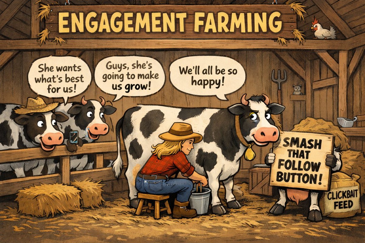 Engagement farming cartoon