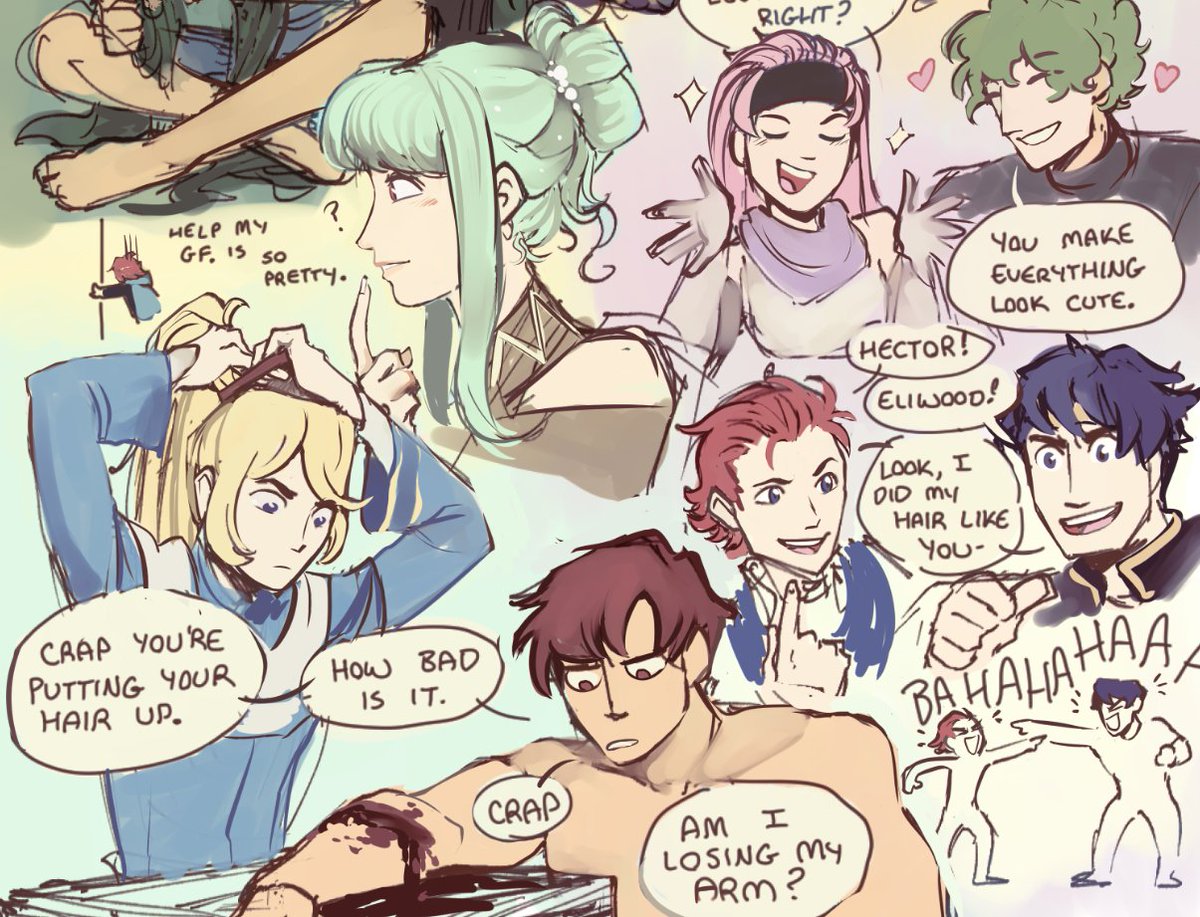 krazieka2's tweet image. hair doodles