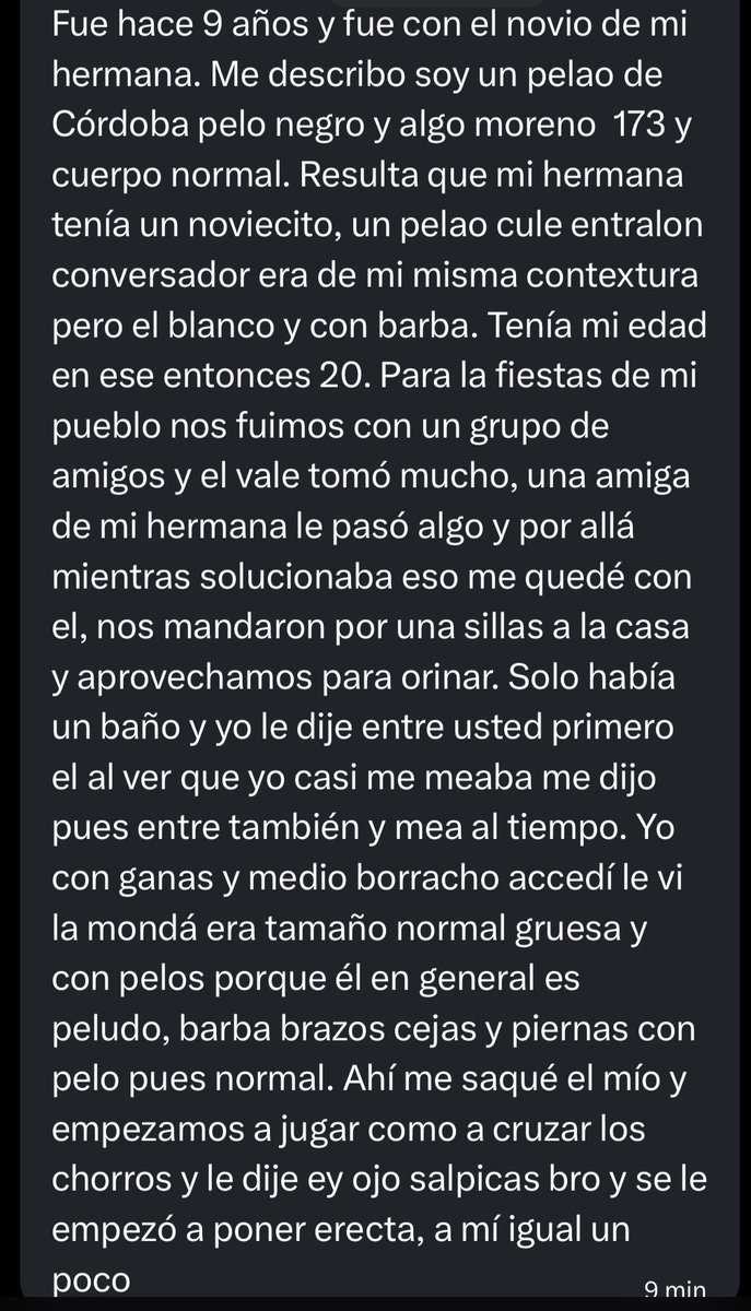 relatosg4y's tweet photo. Ey parceros para este domingo de paja

 llega la historia de una costeño midiendole el aceite al novio de su hermana. 

#RelatosGayColombia  #morbogay https://t.co/VoZSyTybfQ