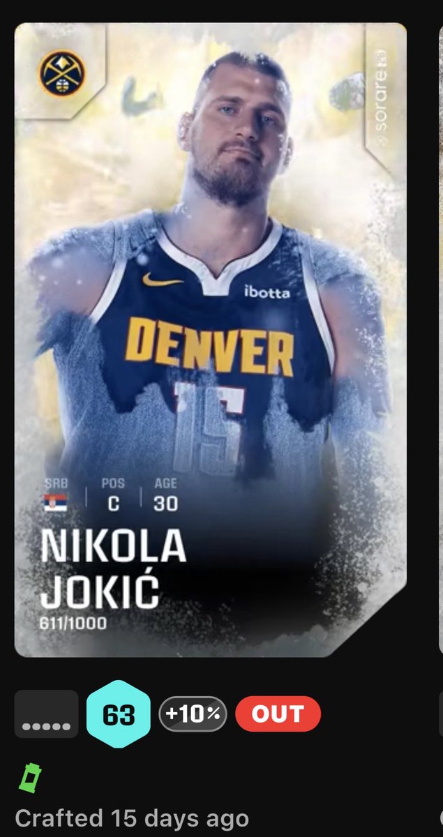 0verthinkWithMe's tweet image. #NBA #Sorare crafting has been elite this season. Hitting a limited Jokic in Oct, Nov and Dec. Wondering which star is coming in Jan 🤝